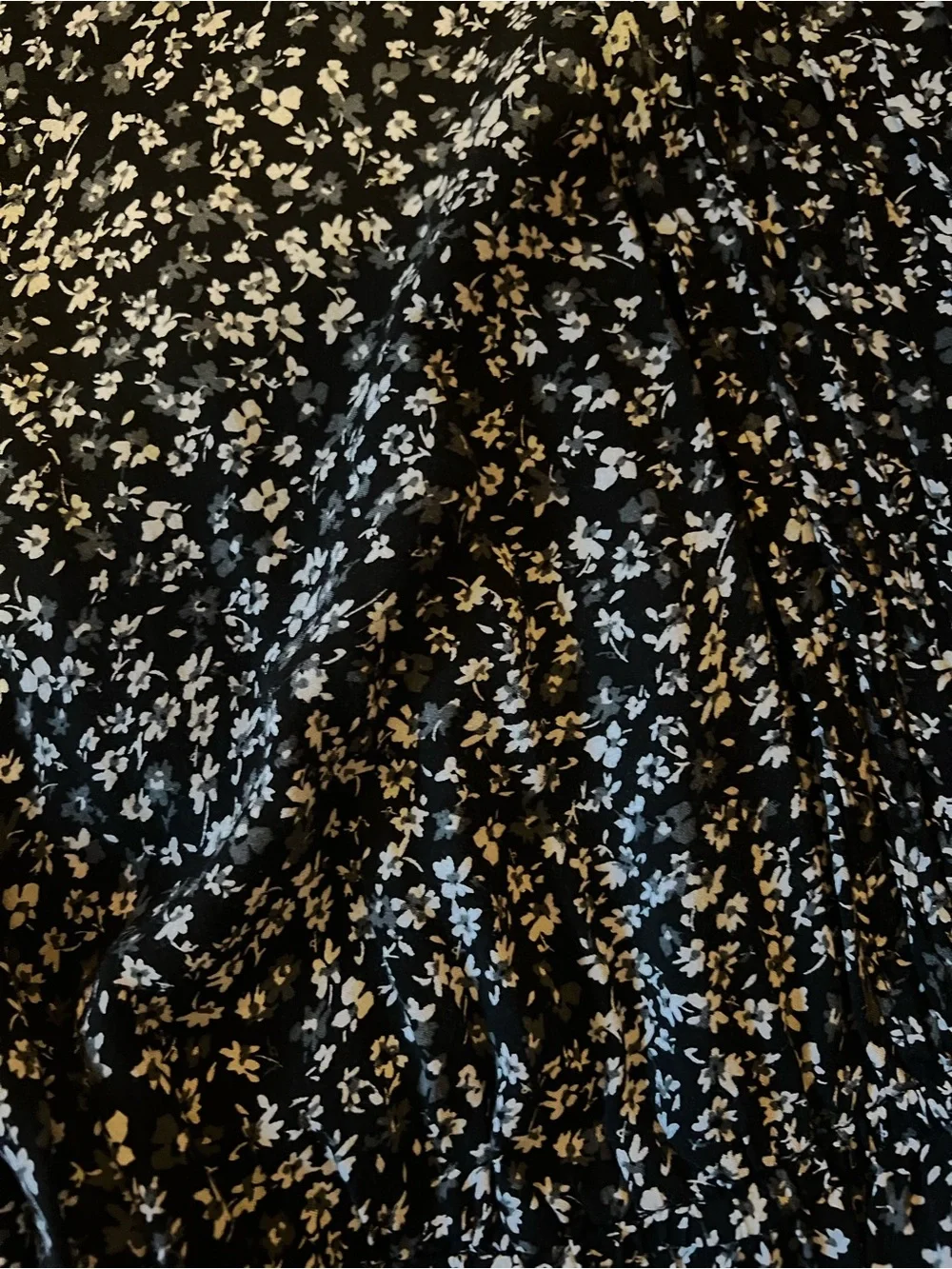 Maurices Black and White Floral Tiered Midi Dress - Picture 3 of 4